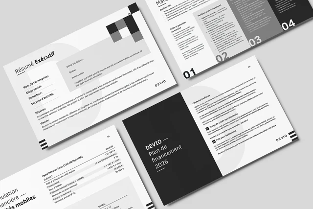 DEVIO presentation — overview of slide designs