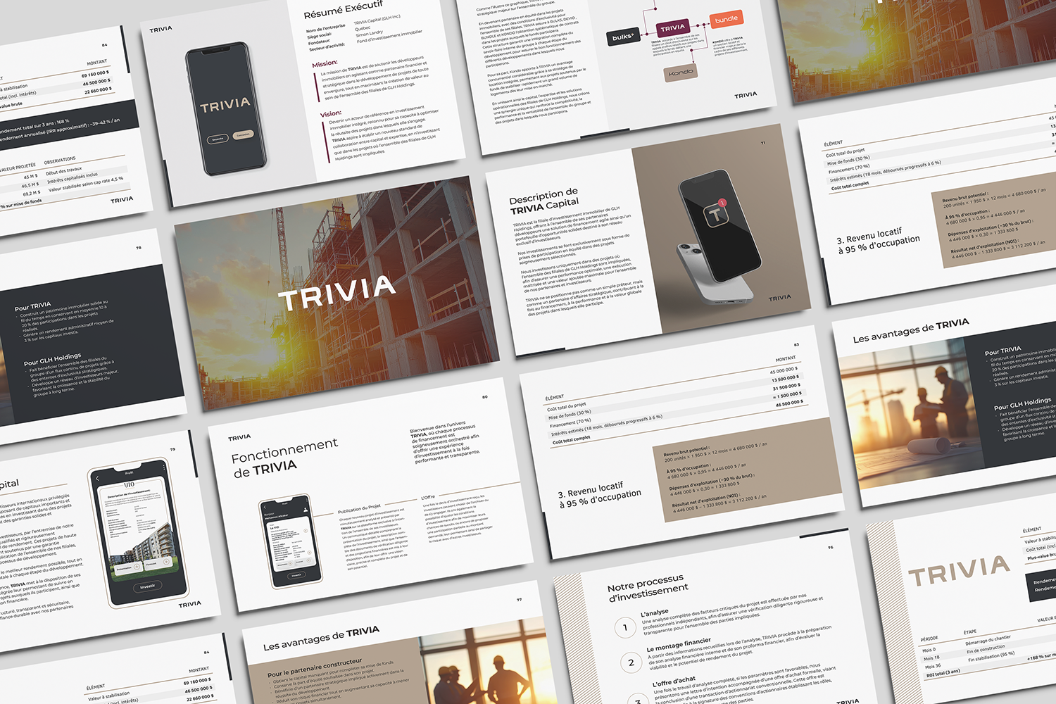 Trivia presentation — overview of slide designs