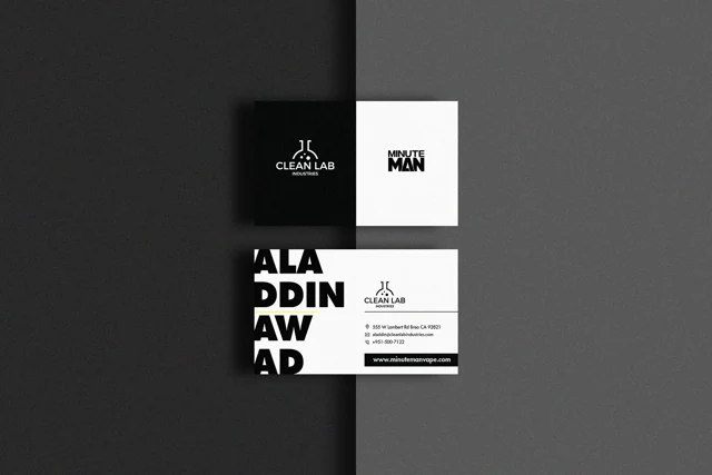 Clean Lab — Business Cards: business card design
